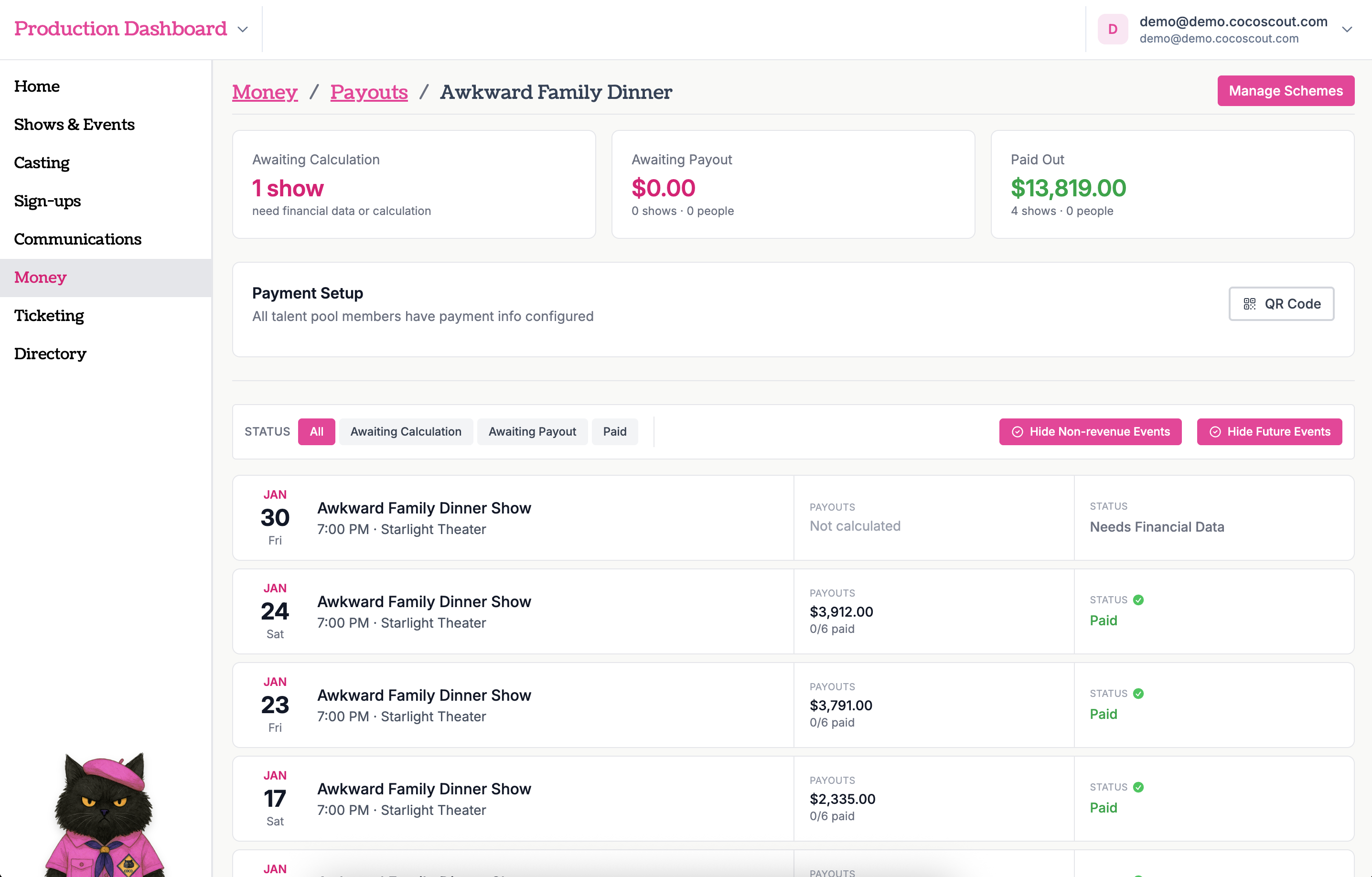 Payouts Dashboard